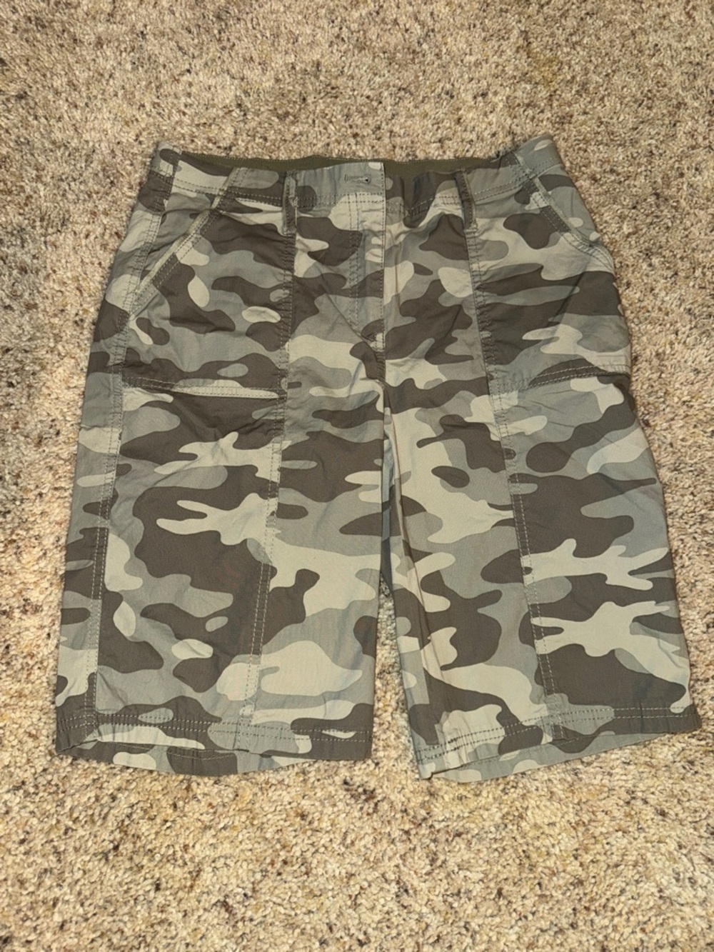Chico's Women's Camouflage Bermuda Shorts - Olive & Khaki